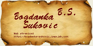 Bogdanka Šuković vizit kartica